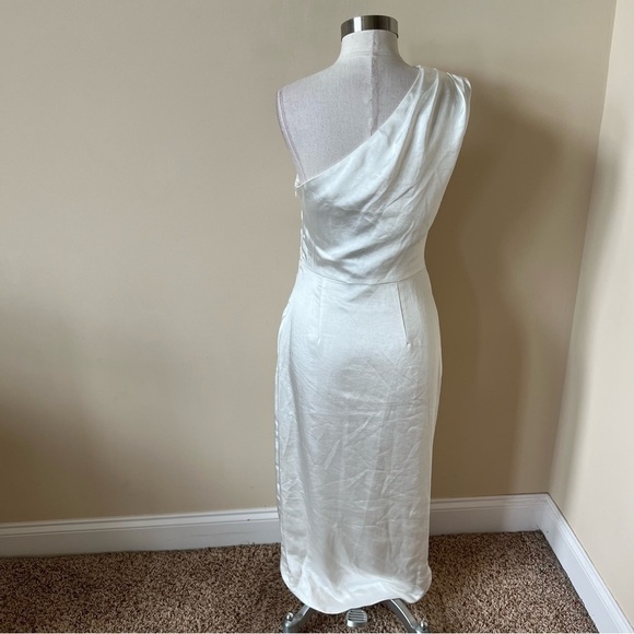 New! Elliatt Cassini one shoulder draped ruched dress what te nwt 13501 - Picture 6 of 14